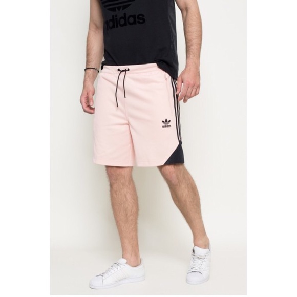 pink adidas shorts mens